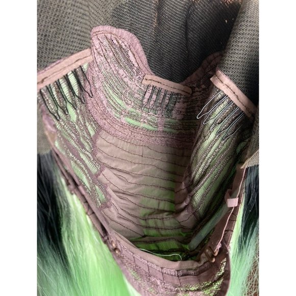 Black Rooted Green Wigs Lace Wig - Picture 8 of 10